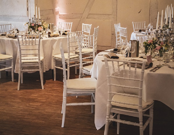 Chiavari-Stuhl mit Sitzkissen grau – Bild 3