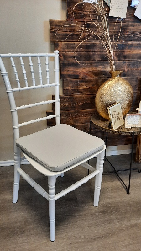 Chiavari-Stuhl mit Sitzkissen grau – Bild 5