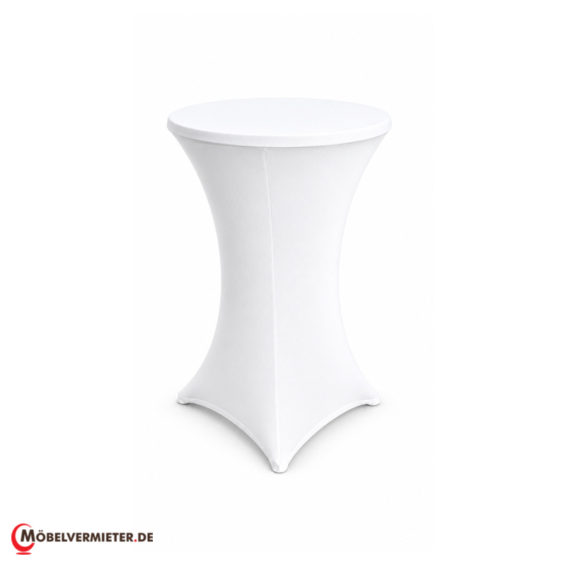 Stehtischhusse stretch weiß